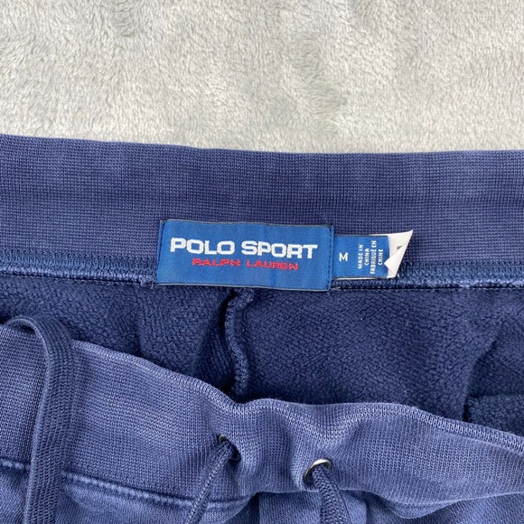 Polo Sport Ralph Lauren Jogger Men's M Red Multi Color block Fleece Pants - Picture 12 of 16